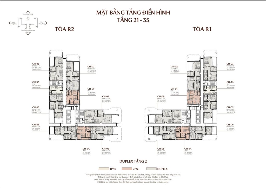 mặt bằng tầng 21-35